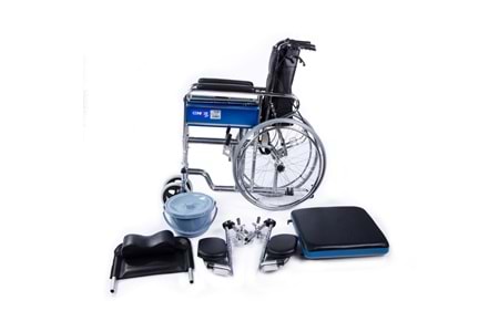 Comfort Plus DY02609GC Sırtı Yatar Ayak Kalkar Tuvalet Özellikli Tekerlekli Sandalye