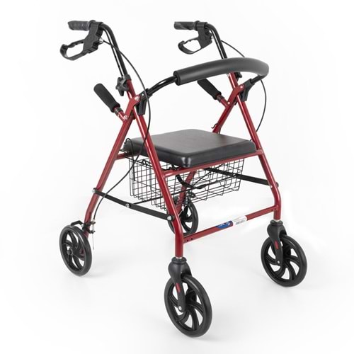 Comfort Plus DM-9144 Rolatör Yürüteç Kırmızı