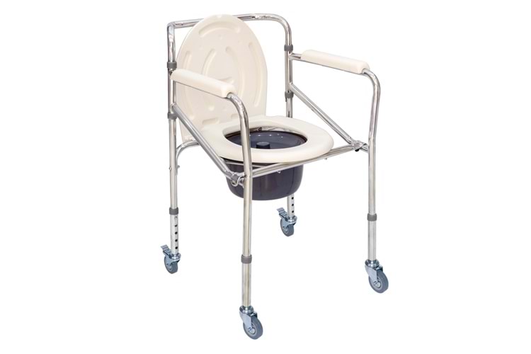 Comfort Plus DM-696 Tuvalet Özellikle Tekerlekli Kovalı Komot Sandalyeler
