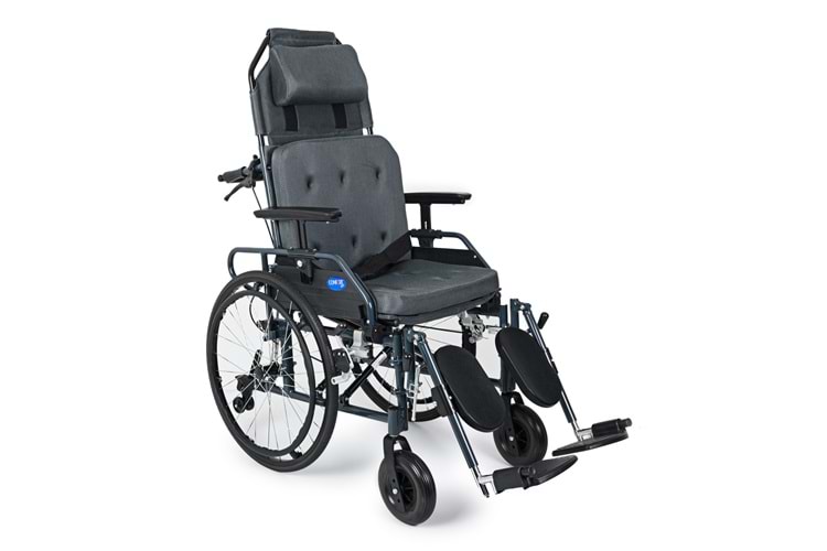 Comfort Plus KY954LGC-46 Lux Alüminyum Özellikli Tekerlekli Sandalye (Baş,Boyun Destekli)Baldır Destekli Ayaklar