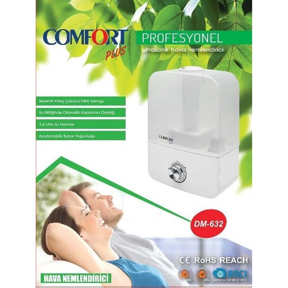 Comfort Plus DM-632 Oda Nemlendirici Ultrasonic Soğuk Buhar Cihazı