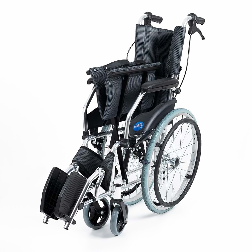 Comfort Plus KY863LAJ-A20 ( Gri ) Füme Alüminyum Özellikli Tekerlekli Sandalye