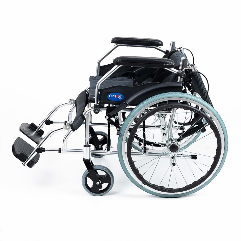 Comfort Plus KY863LAJ-A20 ( Gri ) Füme Alüminyum Özellikli Tekerlekli Sandalye