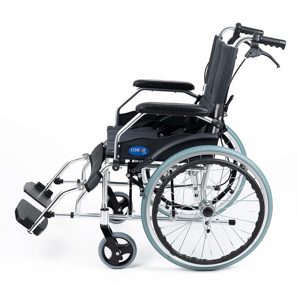 Comfort Plus KY863LAJ-A20 ( Gri ) Füme Alüminyum Özellikli Tekerlekli Sandalye