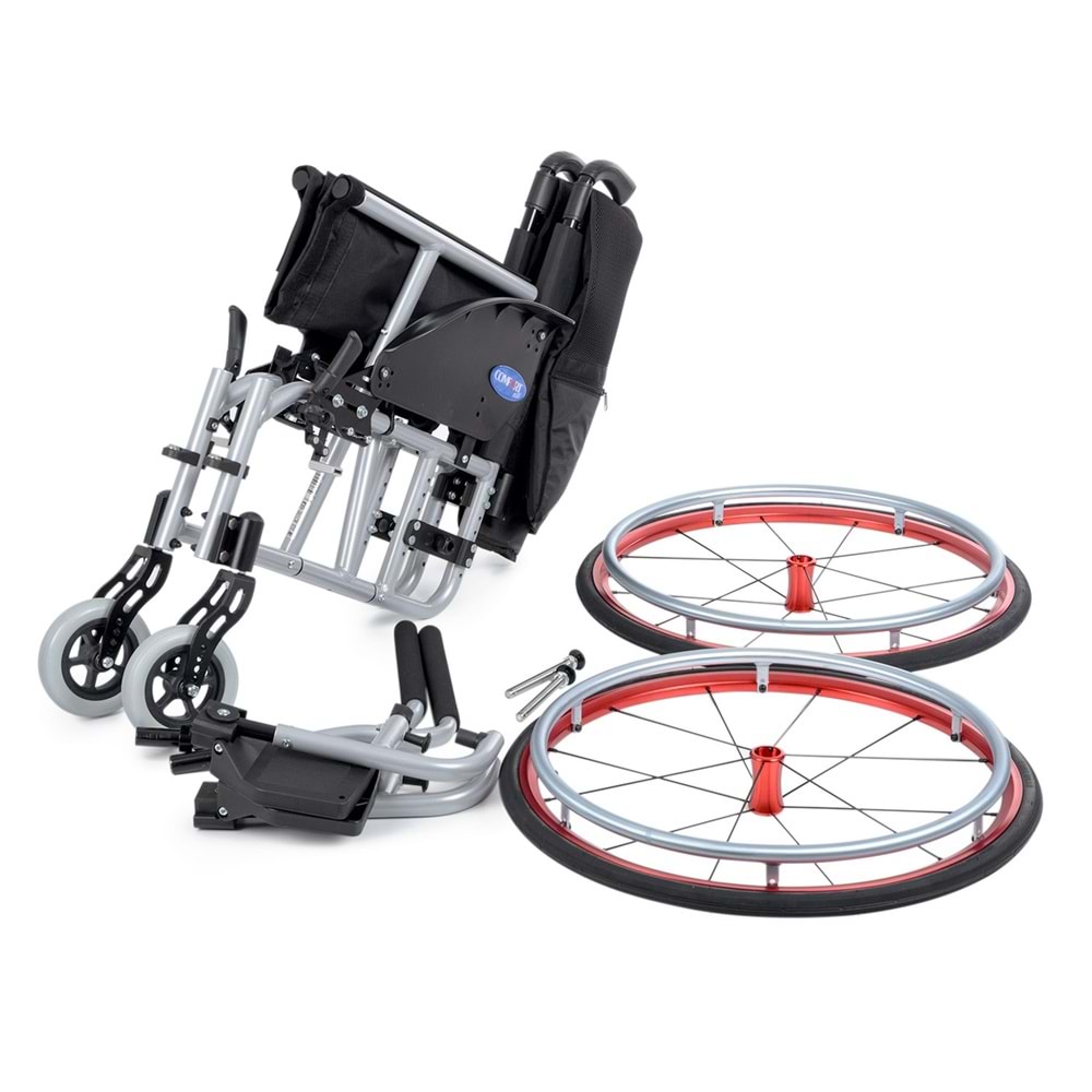 Comfort Plus DM-315 Active 38 cm Hafif Manuel Alüminyum Tekerlekli Sandalye