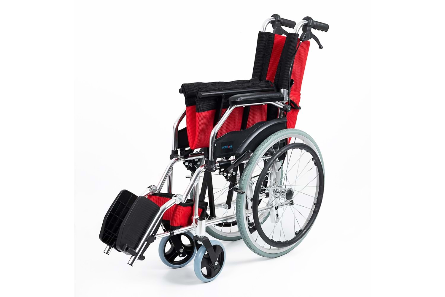 Comfort Plus KY863LAJ-A20 Kırmızı Alüminyum Özellikli Tekerlekli Sandalye