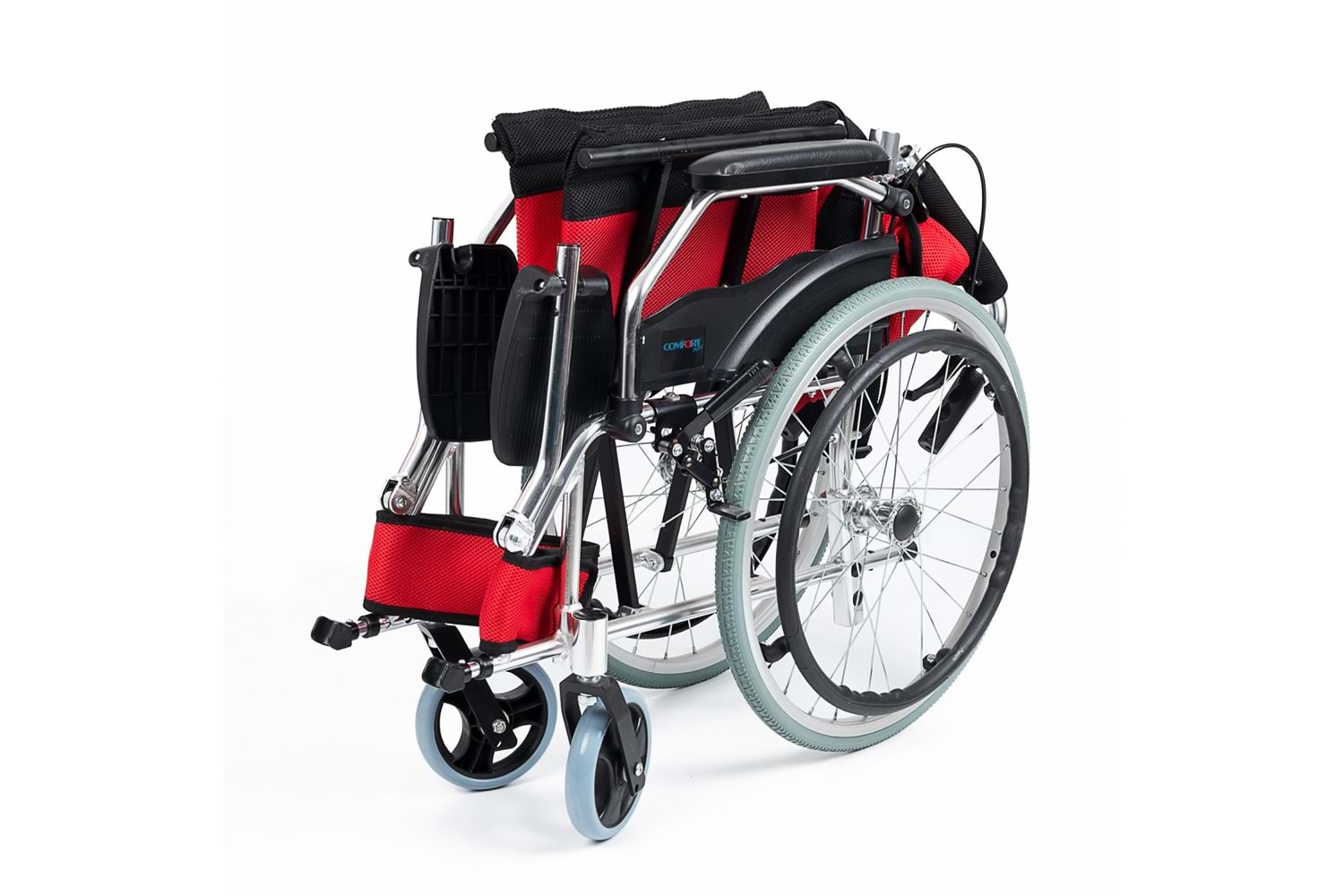 Comfort Plus KY863LAJ-A20 Kırmızı Alüminyum Özellikli Tekerlekli Sandalye