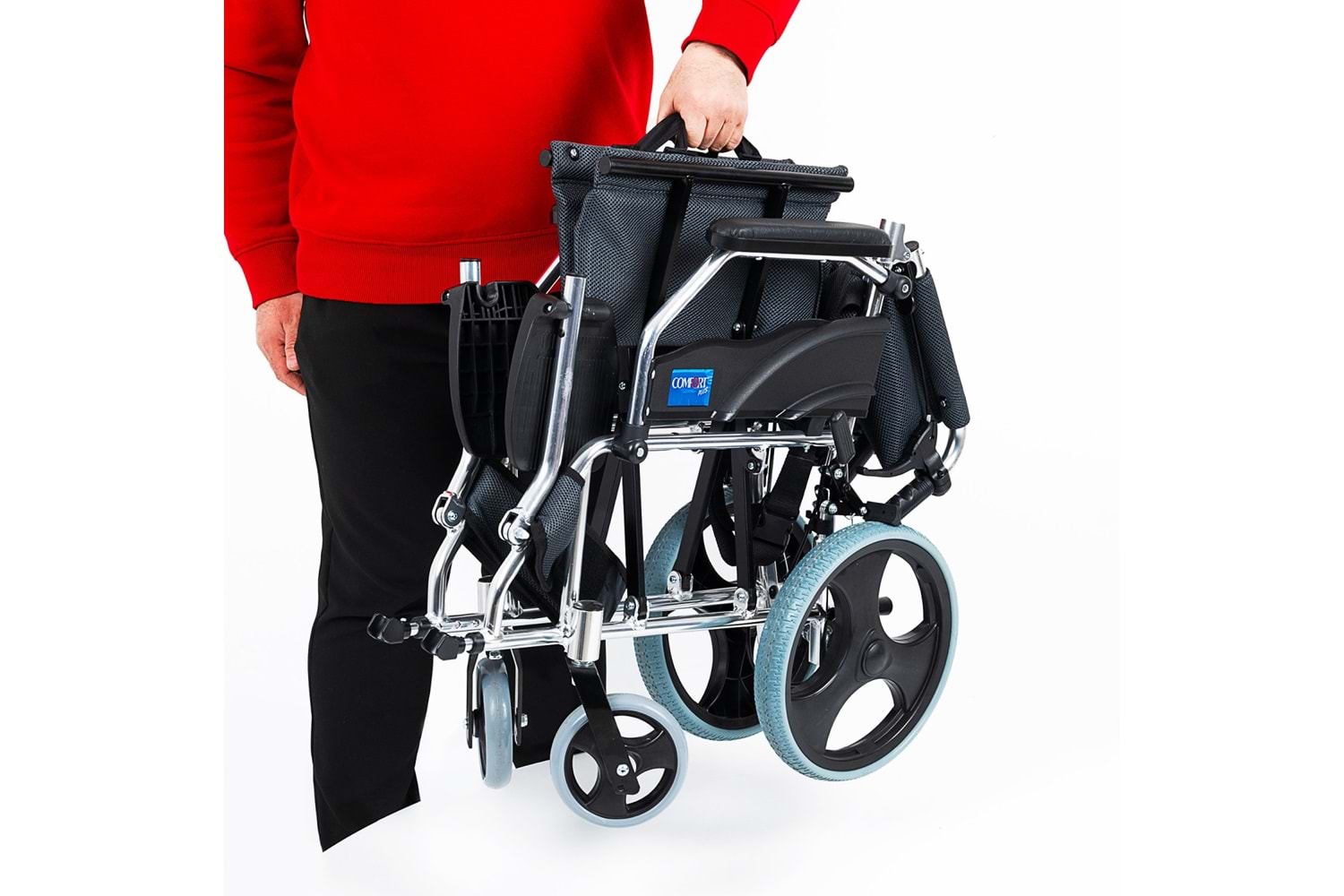 Comfort Plus KY863LABJ-A12 Füme Alüminyum Transfer Özellikli Tekerlekli Sandalye