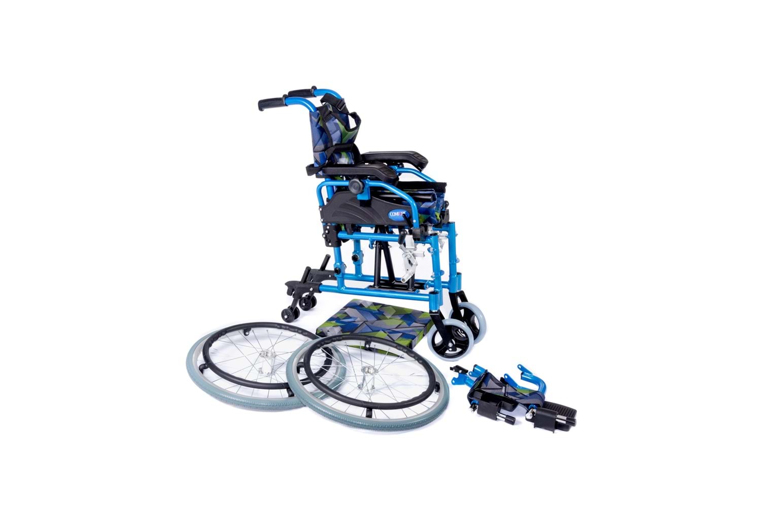 Comfort Plus KY980LQ-30 Alüminyum Pediatrik Özellikli Tekerlekli Sandalye OP1343 2023(YEŞİL)
