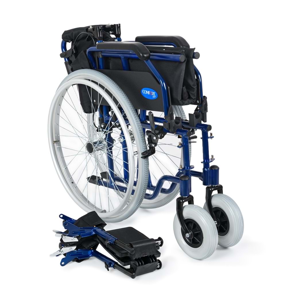 Comfort Plus DM-321 45cm Lacivert Alüminyum Özellikli Tekerlekli Sandalye