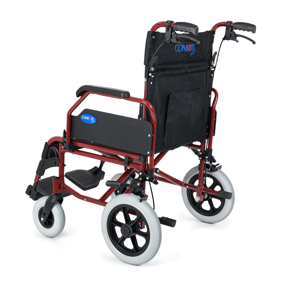 Comfort Plus DM-337 50 cm Bordo Alüminyum Özellikli Transfer Tekerlekli Sandalye