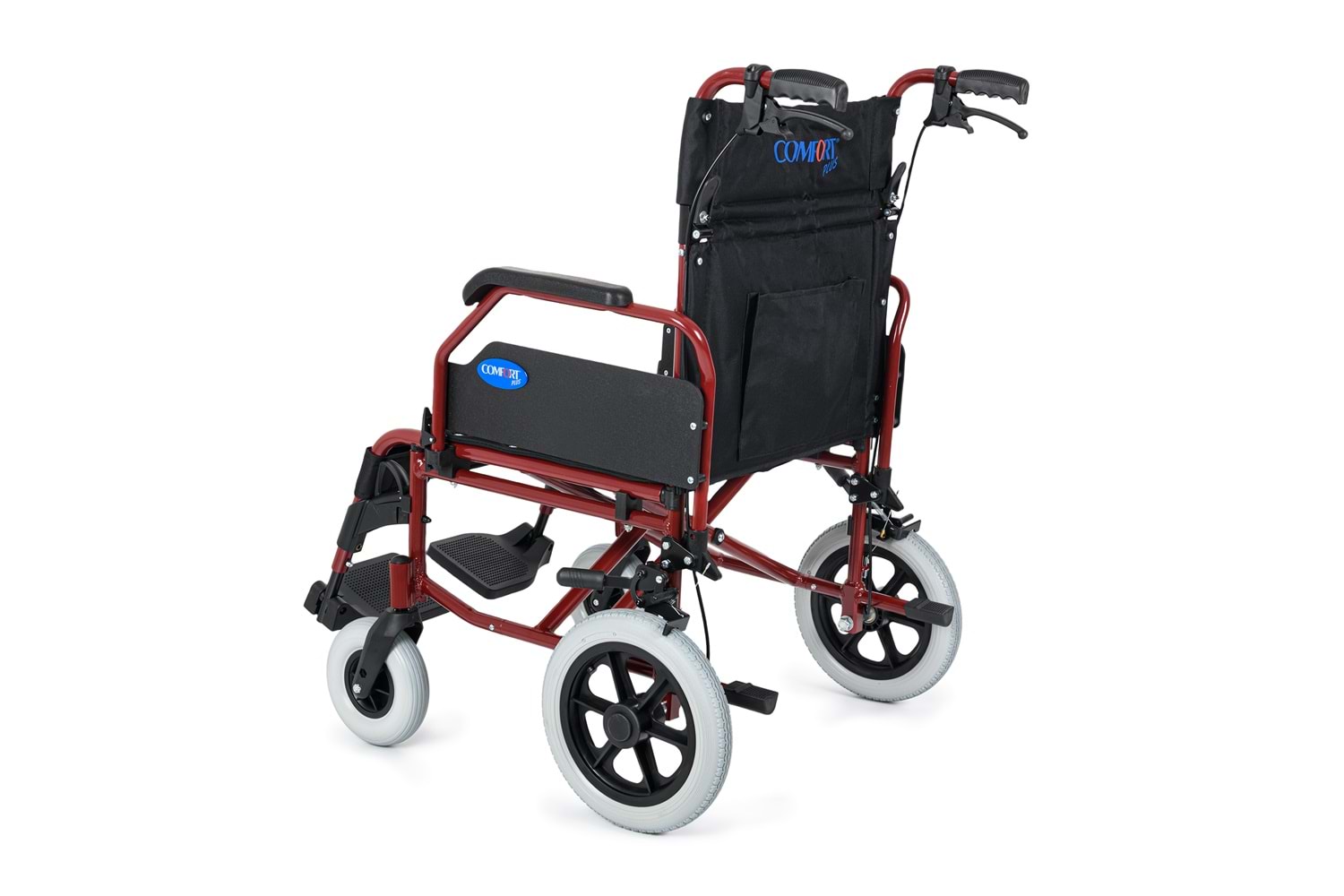 Comfort Plus DM-337 50 cm Bordo Alüminyum Özellikli Transfer Tekerlekli Sandalye