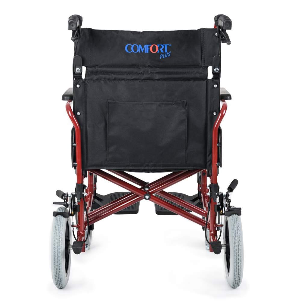 Comfort Plus DM-337 50 cm Bordo Alüminyum Özellikli Transfer Tekerlekli Sandalye