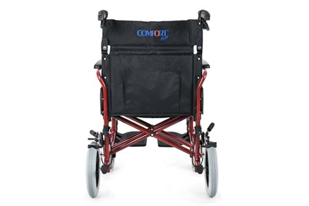 Comfort Plus DM-337 50 cm Bordo Alüminyum Özellikli Transfer Tekerlekli Sandalye