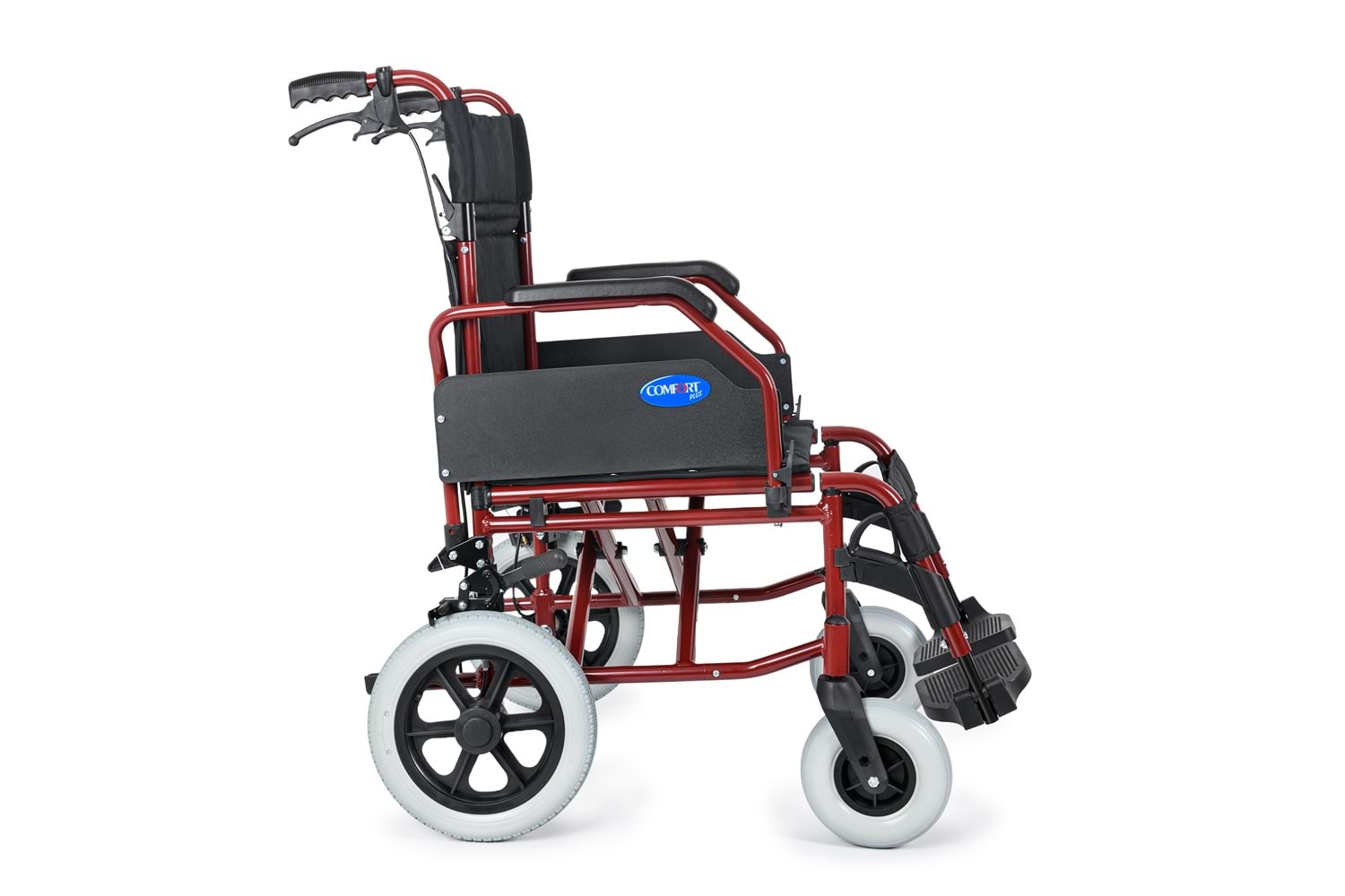 Comfort Plus DM-337 50 cm Bordo Alüminyum Özellikli Transfer Tekerlekli Sandalye