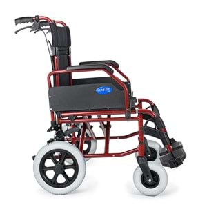Comfort Plus DM-337 50 cm Bordo Alüminyum Özellikli Transfer Tekerlekli Sandalye
