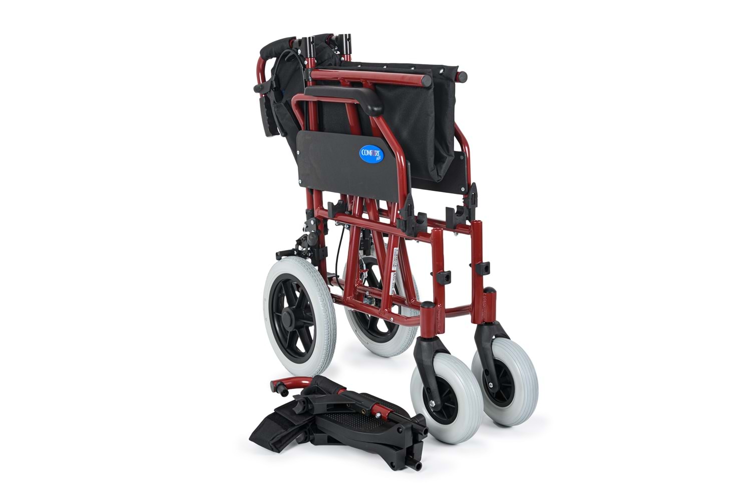 Comfort Plus DM-337 50 cm Bordo Alüminyum Özellikli Transfer Tekerlekli Sandalye
