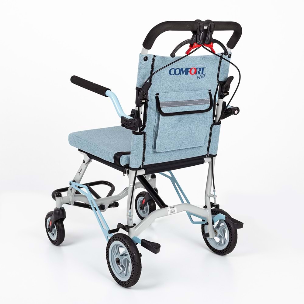 Comfort Plus DY01409LJ Mavi Alüminyum Transfer Tekerlekli Sandalye