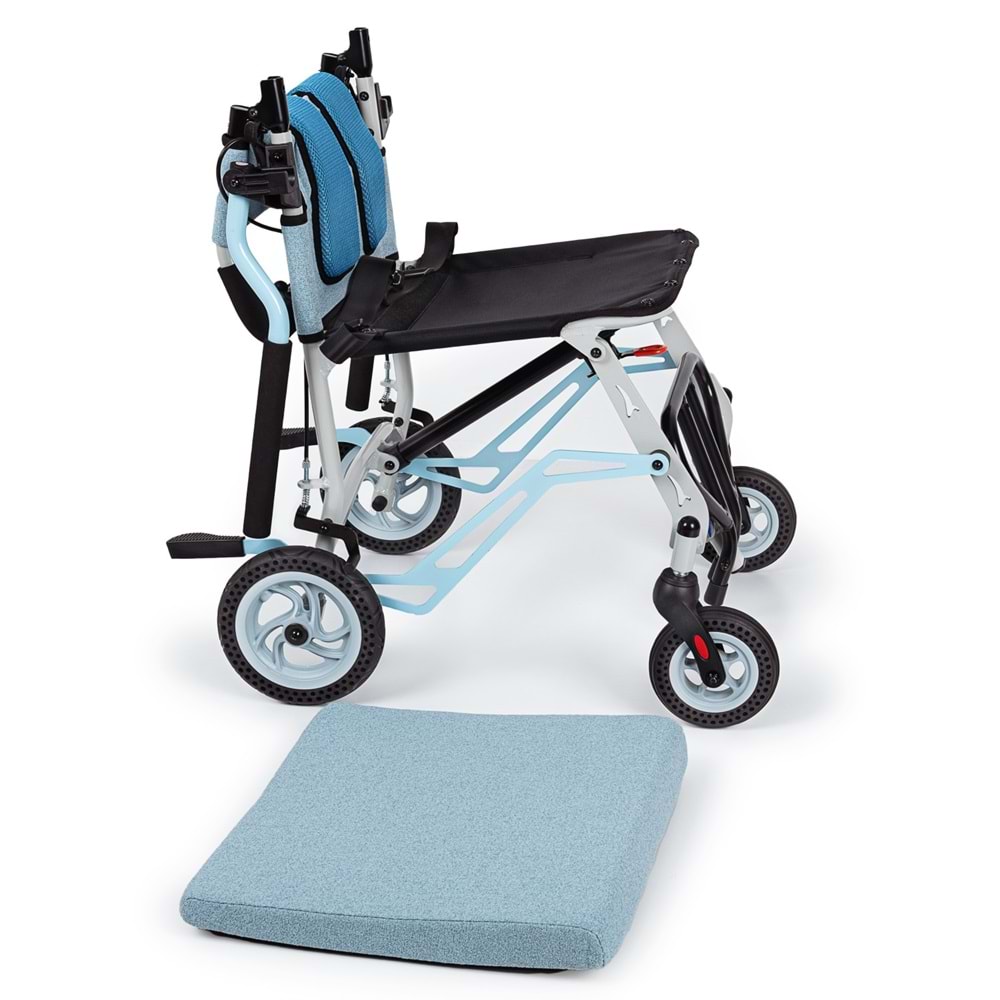 Comfort Plus DY01409LJ Mavi Alüminyum Transfer Tekerlekli Sandalye