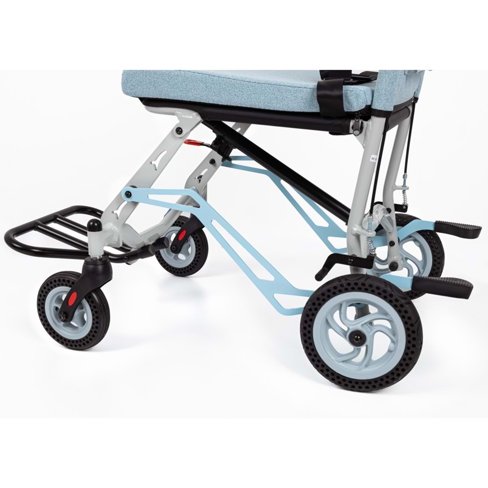 Comfort Plus DY01409LJ Mavi Alüminyum Transfer Tekerlekli Sandalye