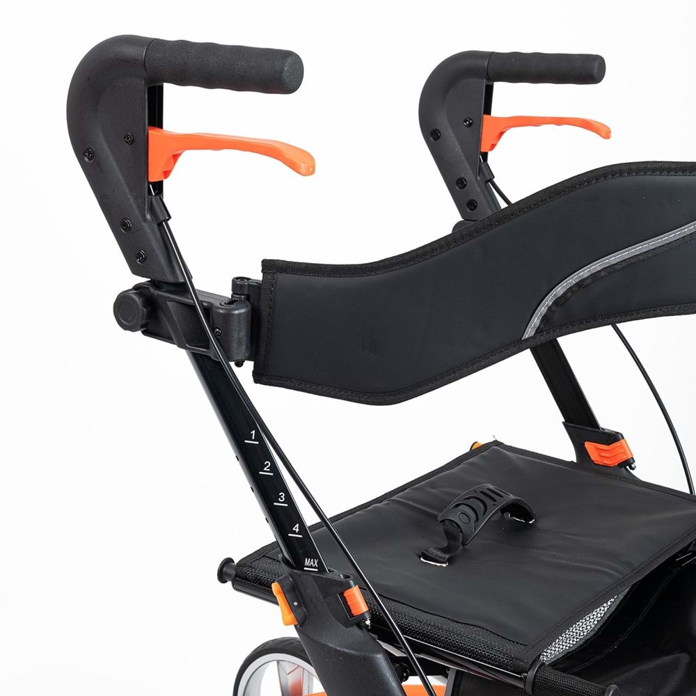 Comfort Plus DY049147L Alüminyum Turuncu Karbon Rolatör