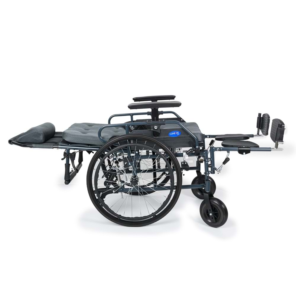 Comfort Plus KY954LGC-46 Lux Alüminyum Özellikli Tekerlekli Sandalye (Baş,Boyun Destekli)Baldır Destekli Ayaklar