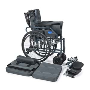 Comfort Plus KY954LGC-46 Lux Alüminyum Özellikli Tekerlekli Sandalye (Baş,Boyun Destekli)Baldır Destekli Ayaklar