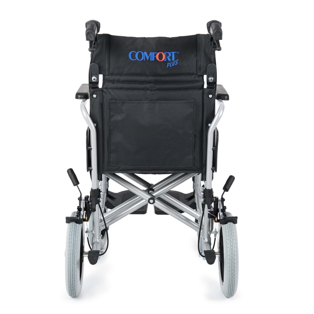 Comfort Plus DM-337 40 cm Gri Alüminyum Özellikli Transfer Tekerlekli Sandalye