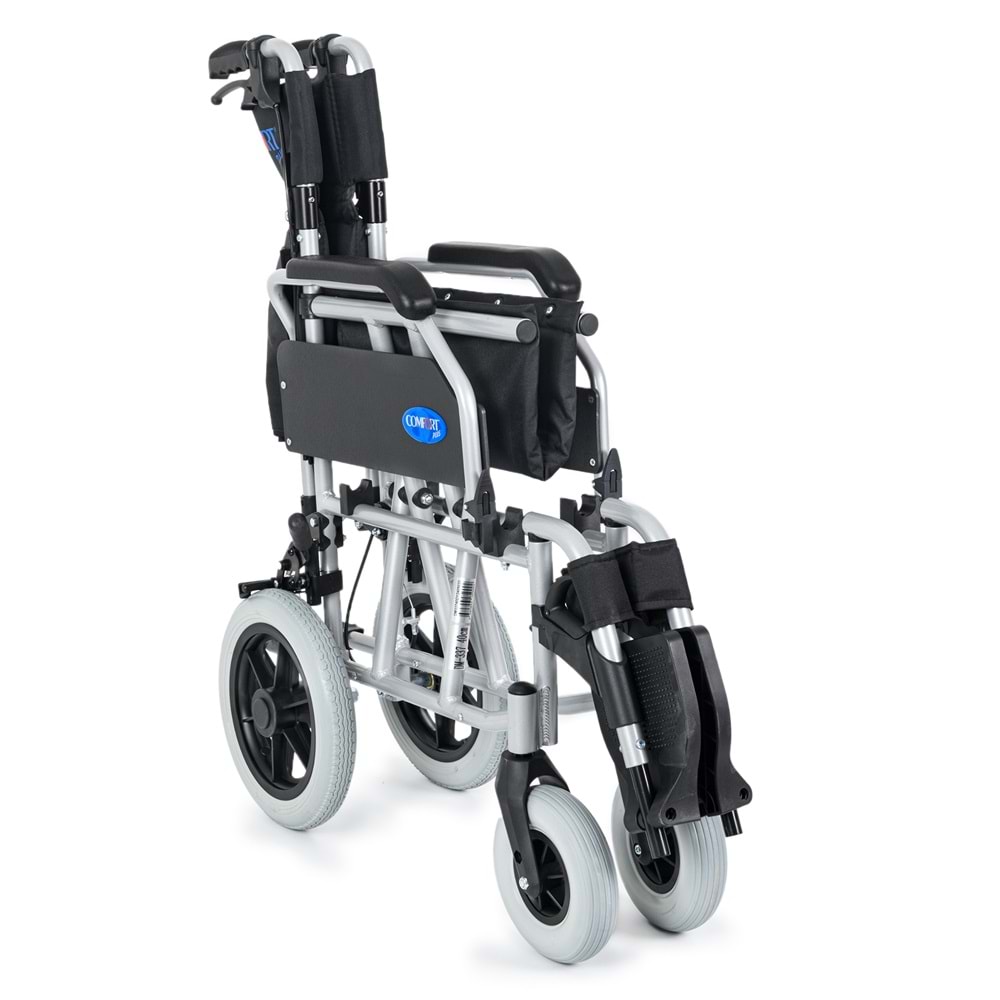 Comfort Plus DM-337 40 cm Gri Alüminyum Özellikli Transfer Tekerlekli Sandalye