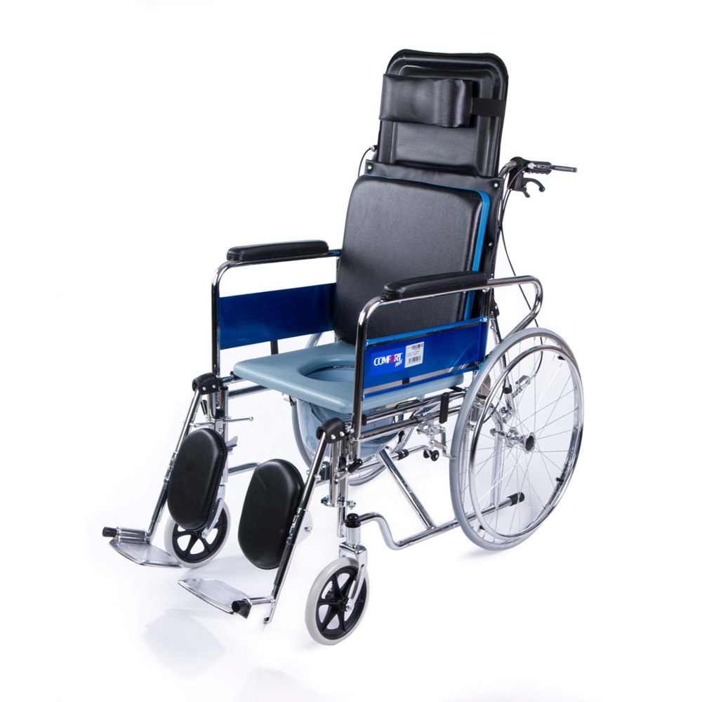 Comfort Plus DY02609GC Sırtı Yatar Ayak Kalkar Tuvalet Özellikli Tekerlekli Sandalye