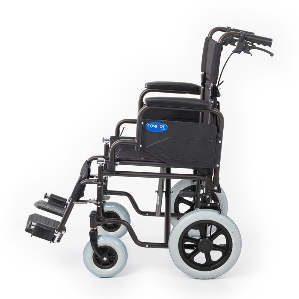 Comfort Plus Dm-327 50 cm Koyu Kahverengi Özellikli Tekerlekli Sandalye