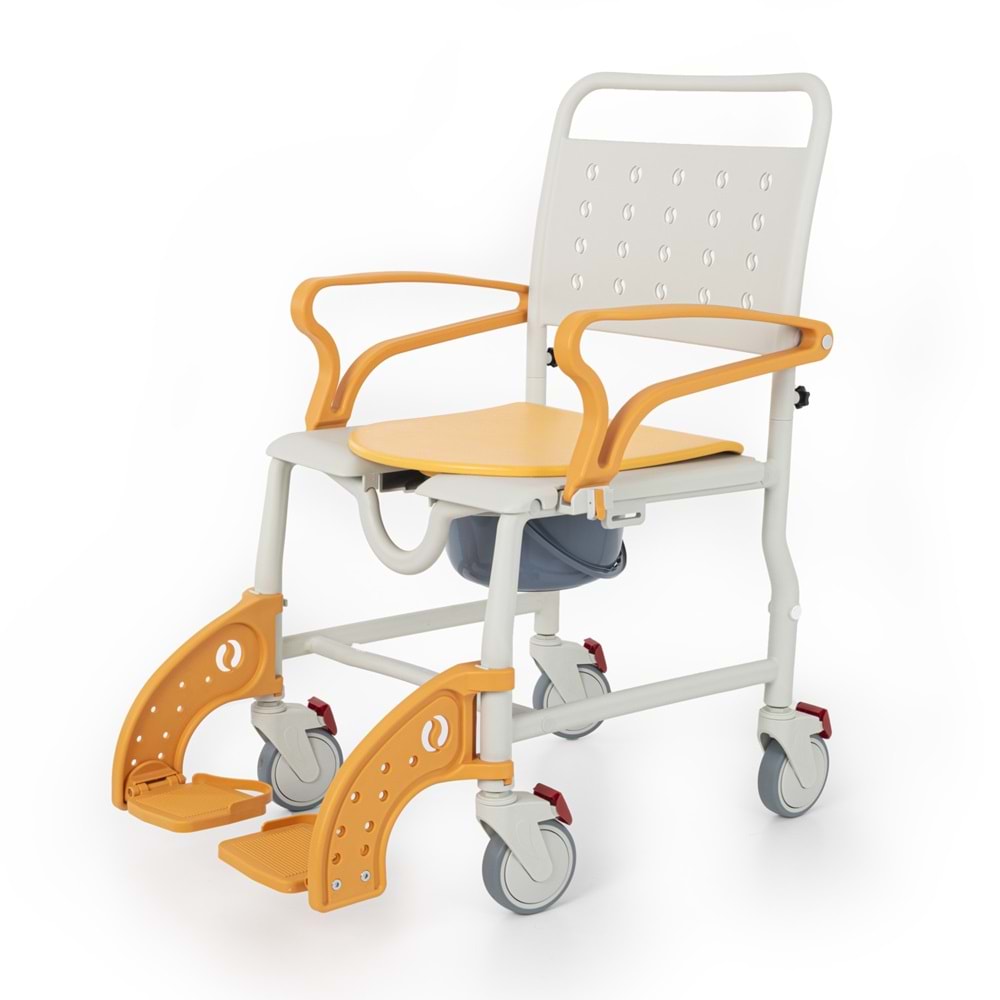 Comfort Plus DM-8088A Küçük 4 Teker Sandalye (PEDLİ) Turuncu