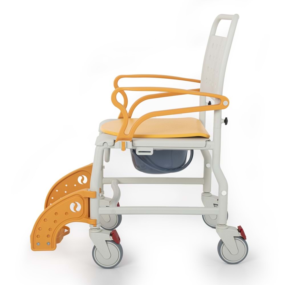 Comfort Plus DM-8088A Küçük 4 Teker Sandalye (PEDLİ) Turuncu