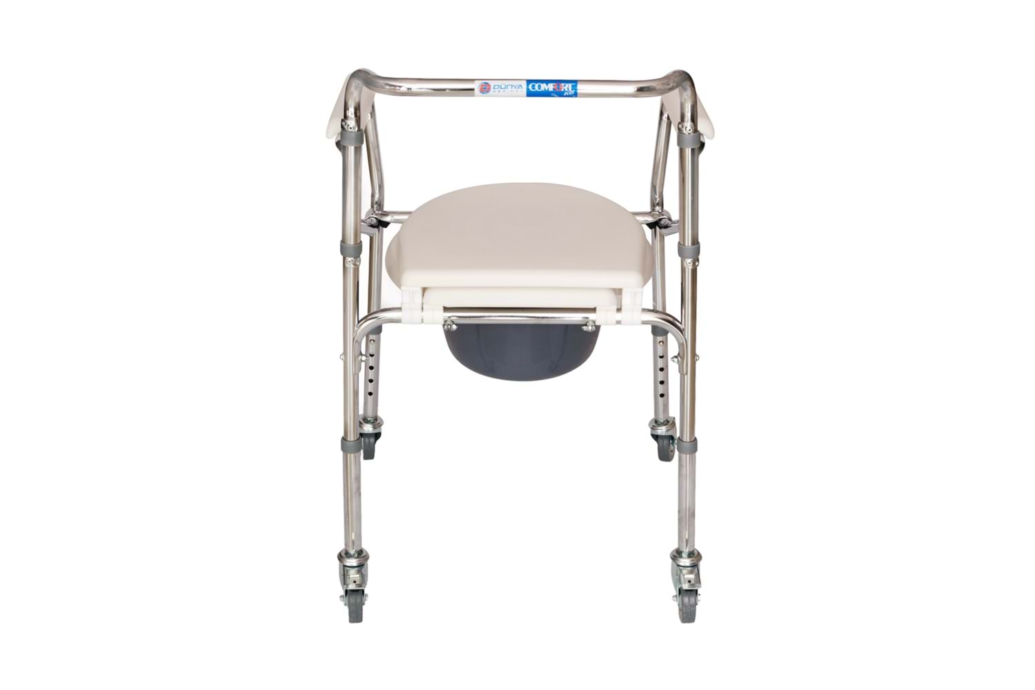 Comfort Plus DM-696 Tuvalet Özellikle Tekerlekli Kovalı Komot Sandalyeler