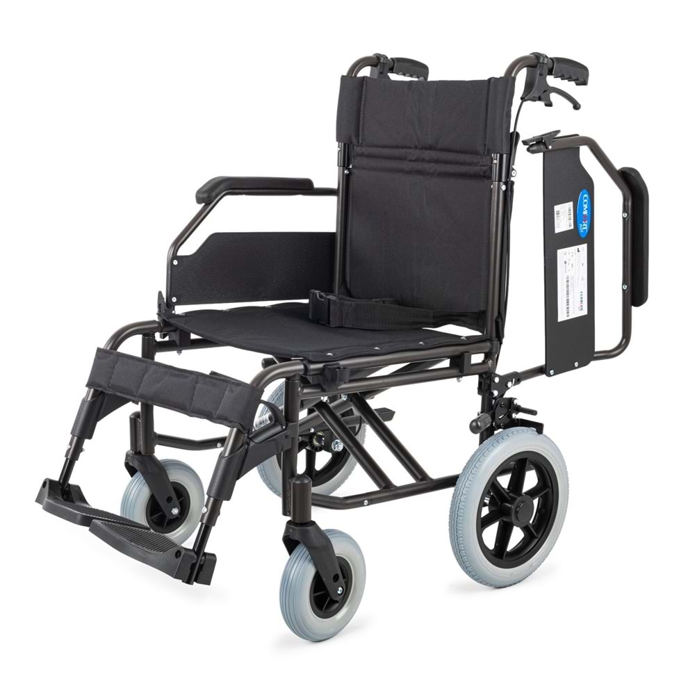 Comfort Plus YK9064F (DM-337 45cm) Kahverengi Alüminyum Özellikli Transfer Tekerlekli Sandalye