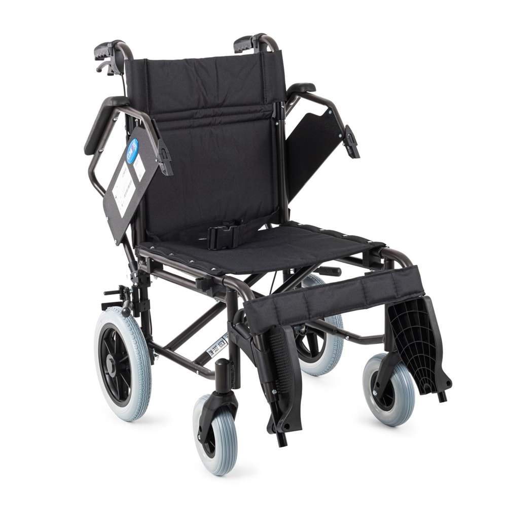 Comfort Plus YK9064F (DM-337 45cm) Kahverengi Alüminyum Özellikli Transfer Tekerlekli Sandalye