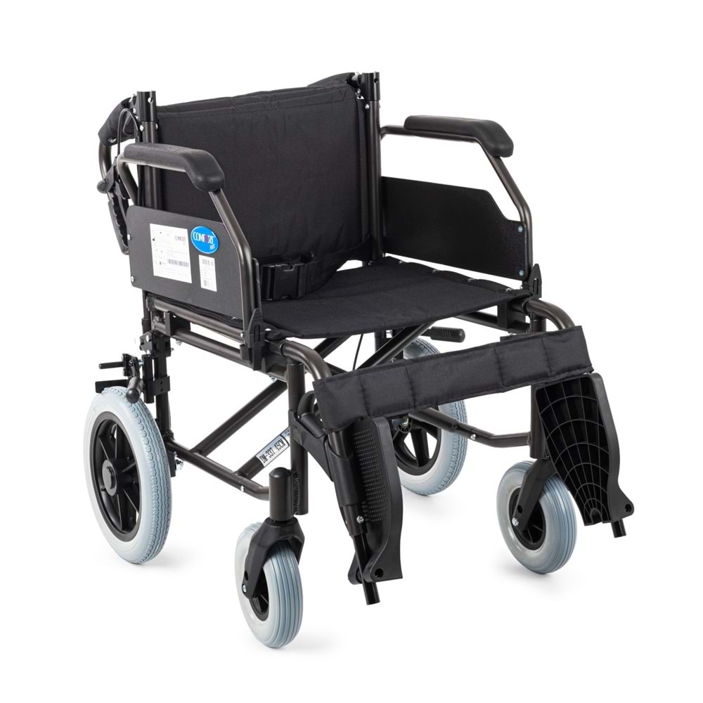 Comfort Plus YK9064F (DM-337 45cm) Kahverengi Alüminyum Özellikli Transfer Tekerlekli Sandalye