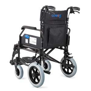 Comfort Plus YK9064F (DM-337 45cm) Kahverengi Alüminyum Özellikli Transfer Tekerlekli Sandalye