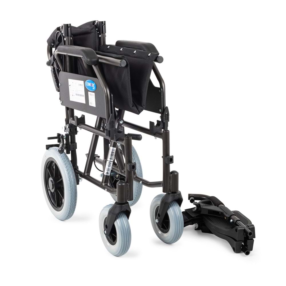 Comfort Plus YK9064F (DM-337 45cm) Kahverengi Alüminyum Özellikli Transfer Tekerlekli Sandalye
