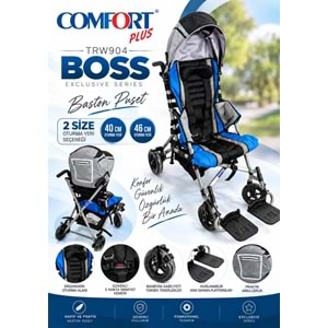 Comfort Plus TRW904 BOSS Mavi 40 CM Engelli Pediatrik Baston Puset